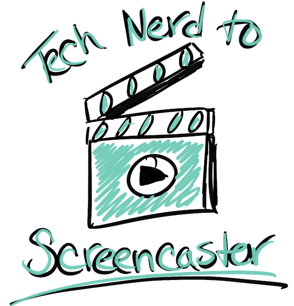 clapperboard icon with Tech Nerd to Screencaster